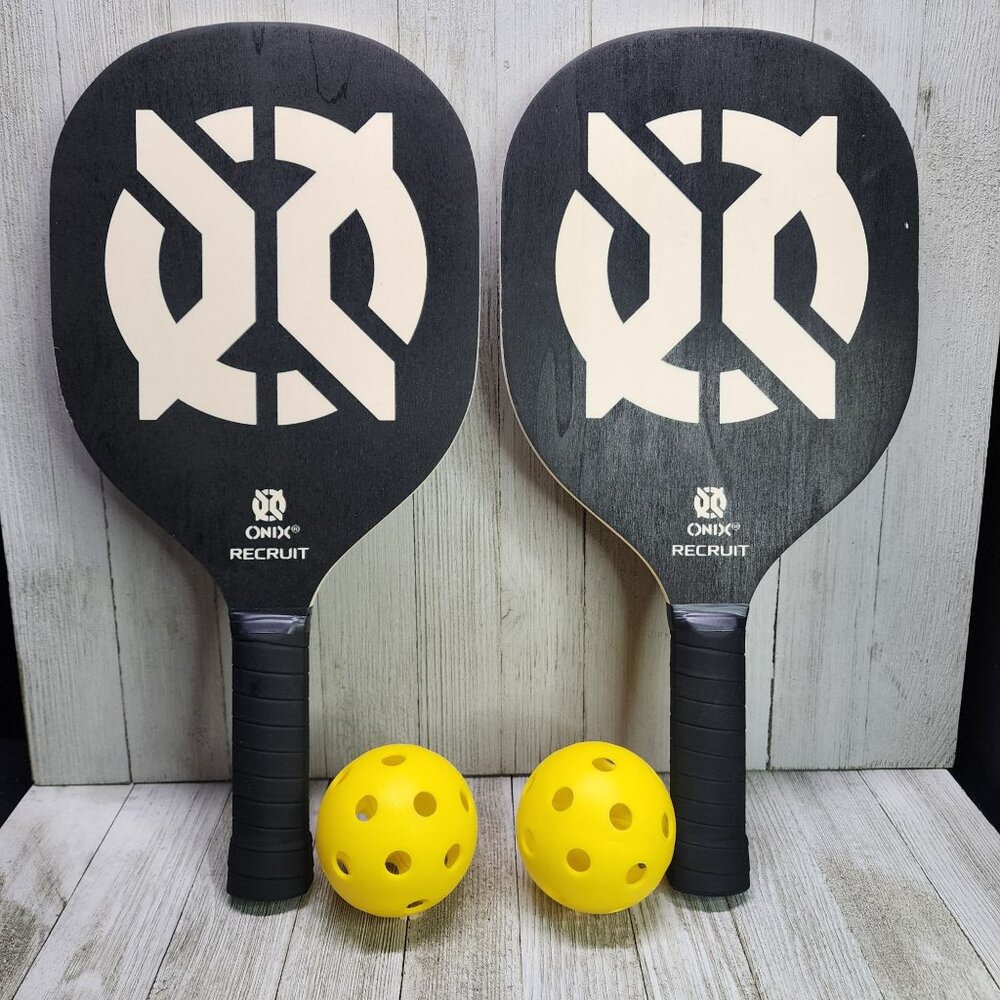 Onix Recruit Pickleball 2 Paddles 2 Balls and Bag Starter Set Christmas Gift